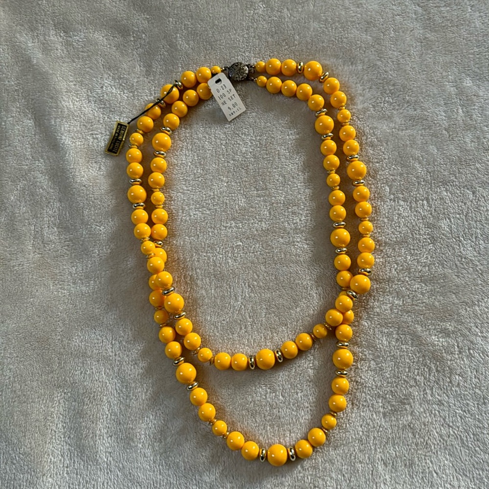 Vintage Mr Gus lucite long double tier necklace